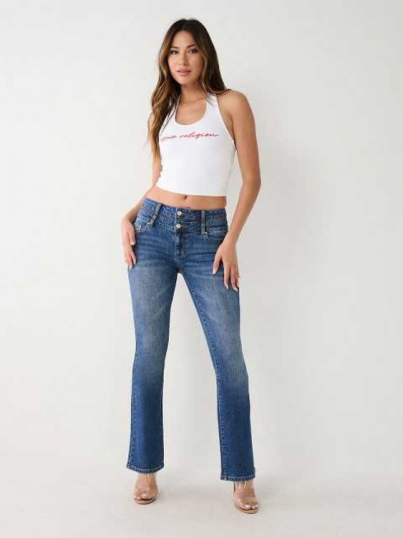 Vaqueros Bootcut True Religion Double Waisted Mujer Azules | Colombia-FNXYQLC85