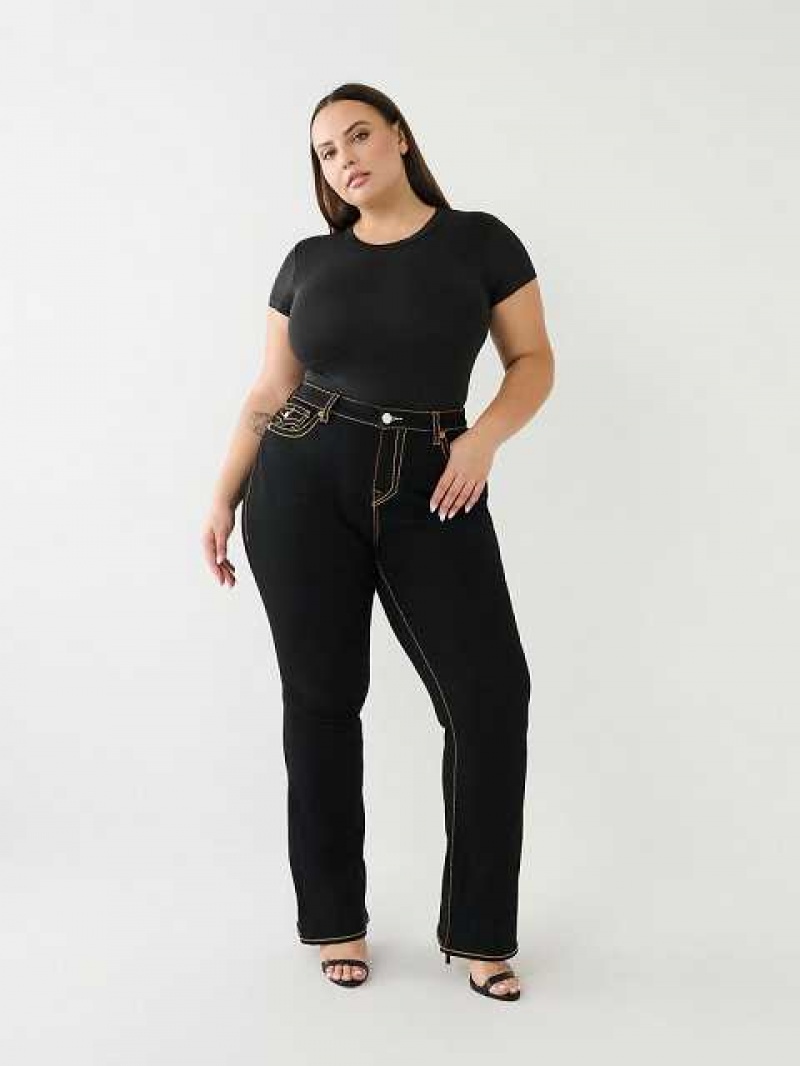 Vaqueros Bootcut True Religion Plus Becca Mujer Negras | Colombia-WOTBZQS07