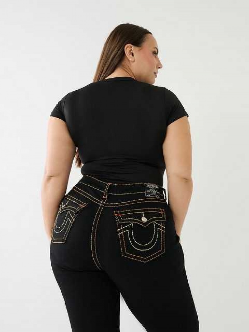 Vaqueros Bootcut True Religion Plus Becca Mujer Negras | Colombia-WOTBZQS07