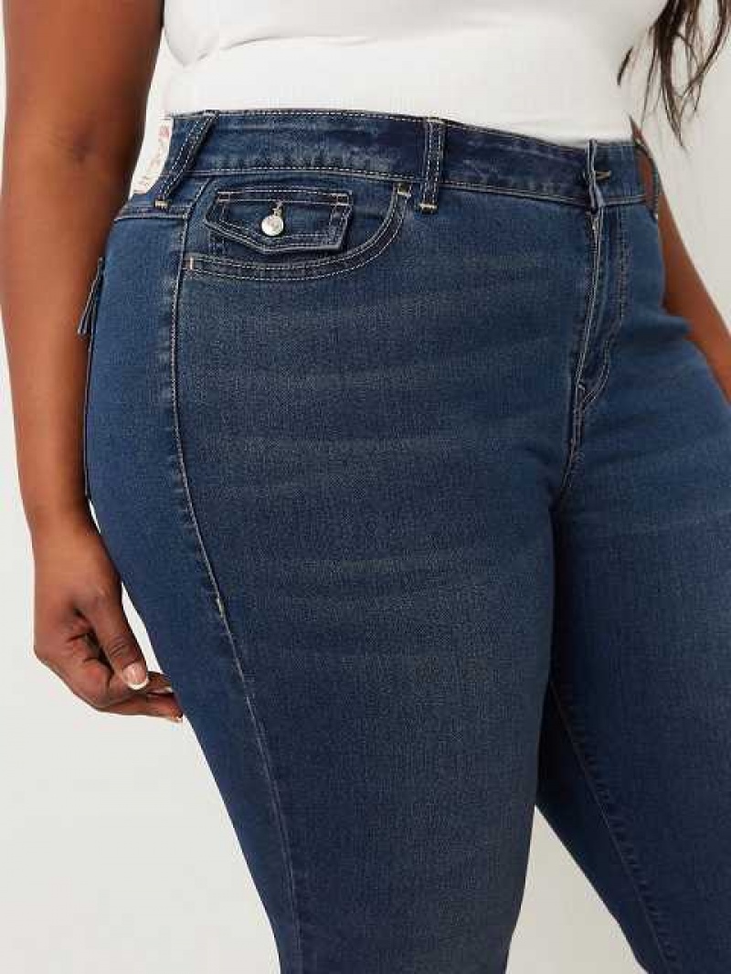 Vaqueros Bootcut True Religion Plus Becca Crystal Mujer Azul Marino | Colombia-CJVTDAI29