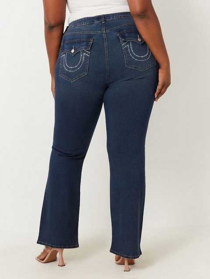 Vaqueros Bootcut True Religion Plus Becca Crystal Mujer Azul Marino | Colombia-CJVTDAI29