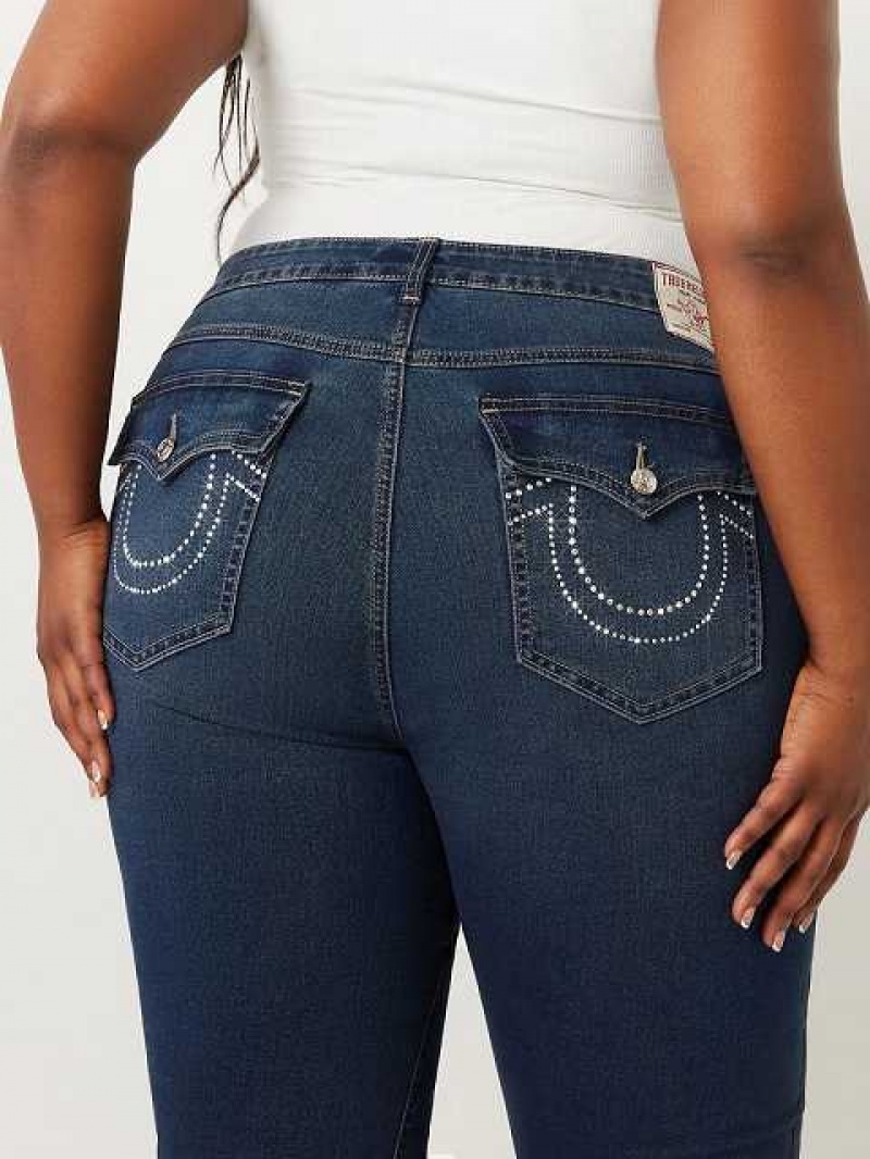 Vaqueros Bootcut True Religion Plus Becca Crystal Mujer Azul Marino | Colombia-CJVTDAI29