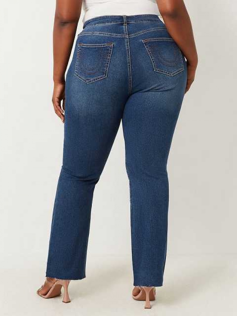 Vaqueros Bootcut True Religion Plus Becca Raw Hem Mujer Azules | Colombia-ADVFZSX35