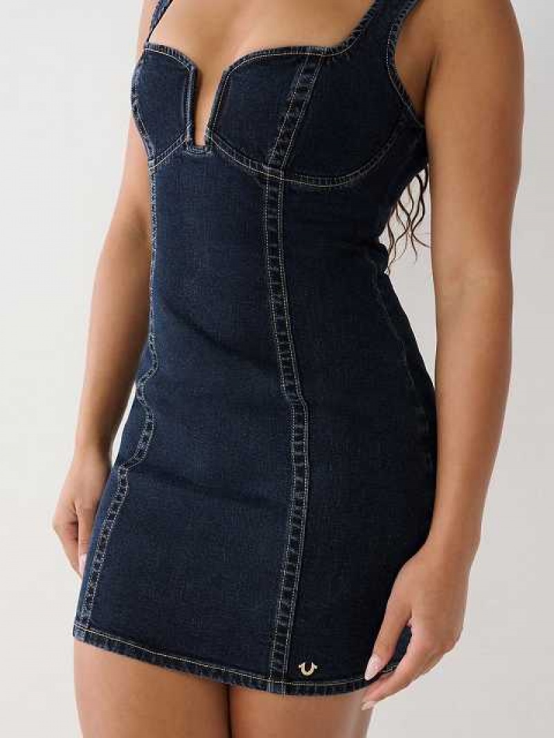 Vestido True Religion Denim Mini Mujer Azul Marino | Colombia-DSONEIJ24