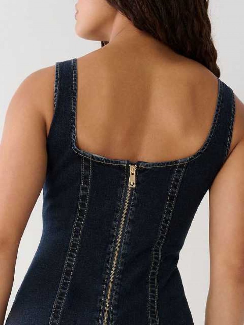 Vestido True Religion Denim Mini Mujer Azul Marino | Colombia-DSONEIJ24